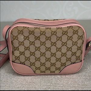 NEW GUCCI GG PINK BREE CROSSBODY